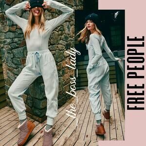 Free People jumpsuit activewear onesie romper stretchy yoga workout Medium
